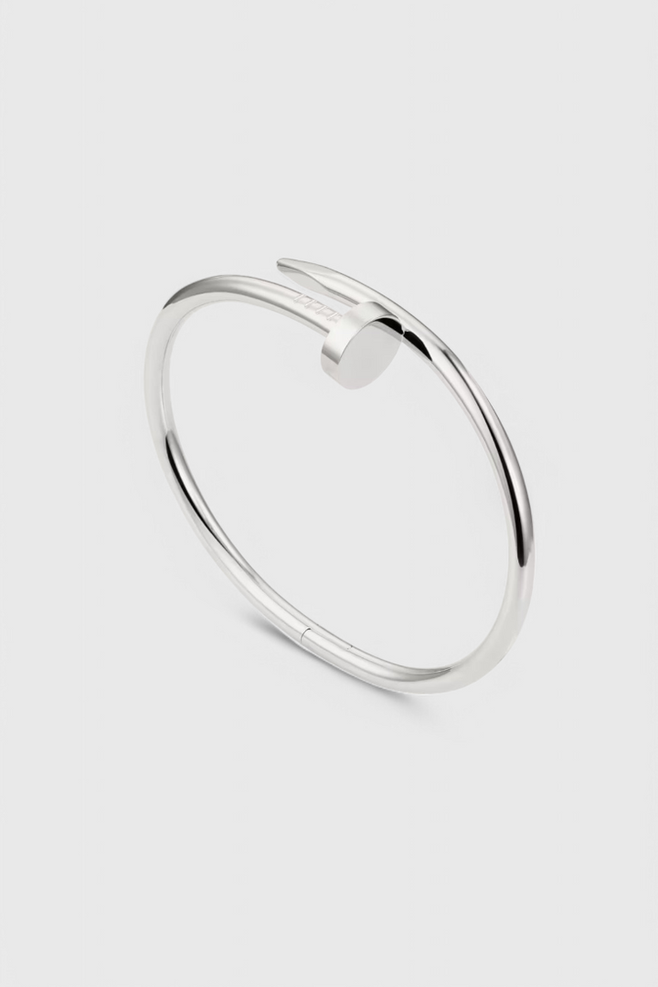 Pulsera Minimalista Inspirada en Clavos de Plata Esterlina