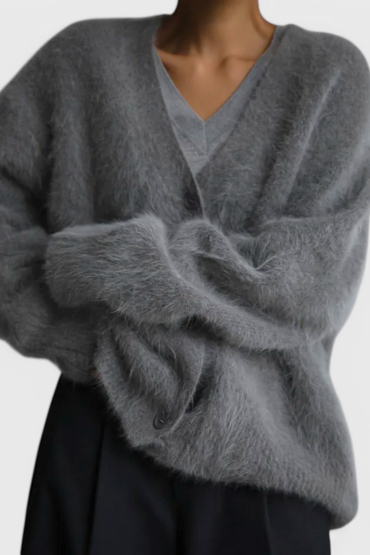 Daniela Cardigan de Mezcla de Cachemira Suave